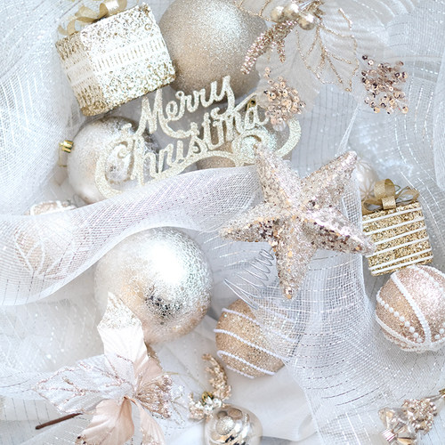 BGDESIGN圣诞装饰香槟浅金系