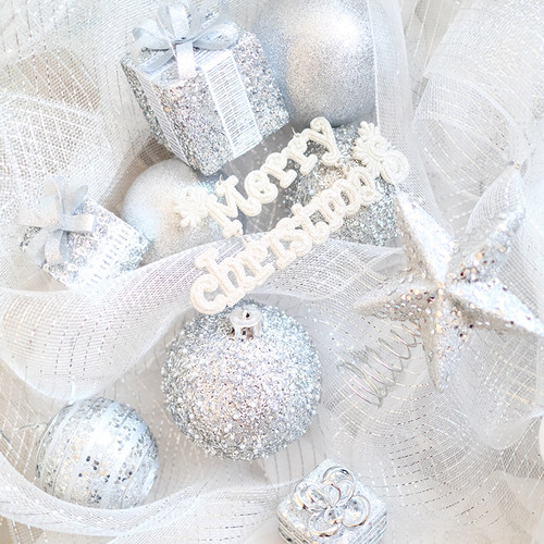 BGDESIGN圣诞装饰品银色系列