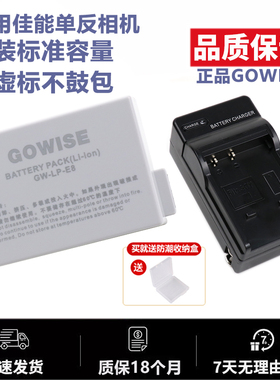 GOWISE适用于佳能LP-E8电池EOS 700D 600D 550D 650D单反充电器