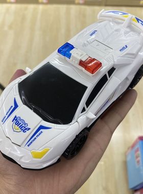儿童变形兰博基尼玩具车警车特警车玩具黑色白色绿色广昌169-268