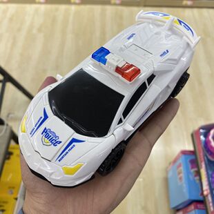 儿童变形兰博基尼玩具车警车特警车玩具黑色白色绿色广昌169-268