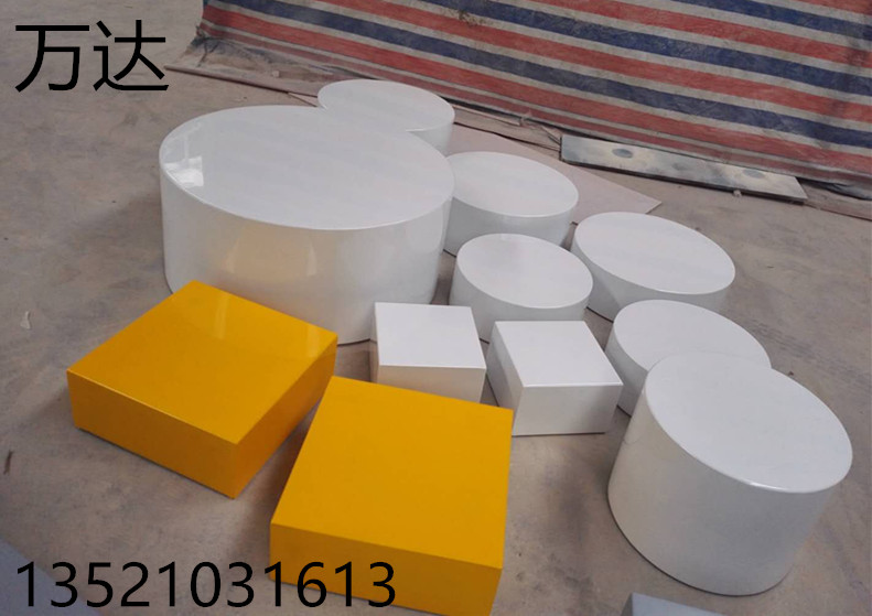 圆形烤漆婚纱模特底座展示台