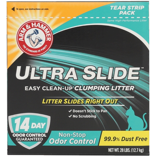 艾禾美Ultra Slide14日增强版除臭多猫款猫砂28磅结团不黏底猫砂
