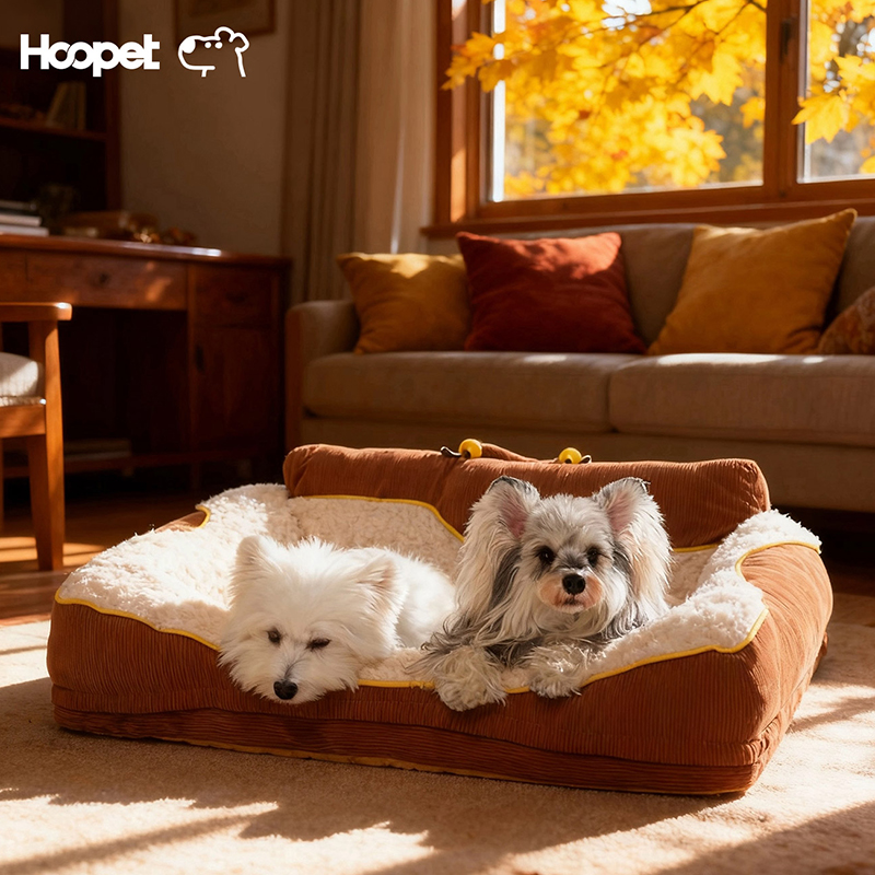 Hoopet暖芯方居四方窝狗窝冬季保暖狗床加厚狗垫子可拆洗大狗沙发