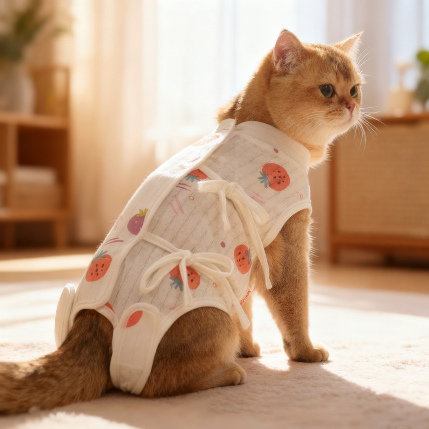 轻薄纯棉猫咪绝育服术后服手术服