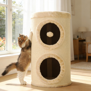 猫窝猫爬架家用小户型不占地剑麻桶冬季保暖猫架双层猫屋猫咪树洞