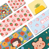 夏季 女生粉色电脑办公书桌键盘鼠标垫 清新山竹草莓可爱超大号码