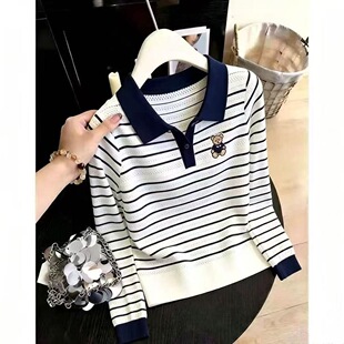 915.大码MM复古洋气流行女款长袖针织衫衣服女薄款超好看爆款
