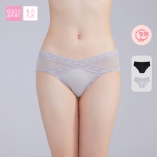 全店任选【128元5条】 68内裤女简约蕾丝低腰包臀三角裤纯棉裆