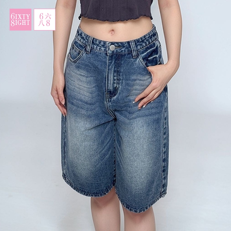 68女装夏中腰牛仔短裤