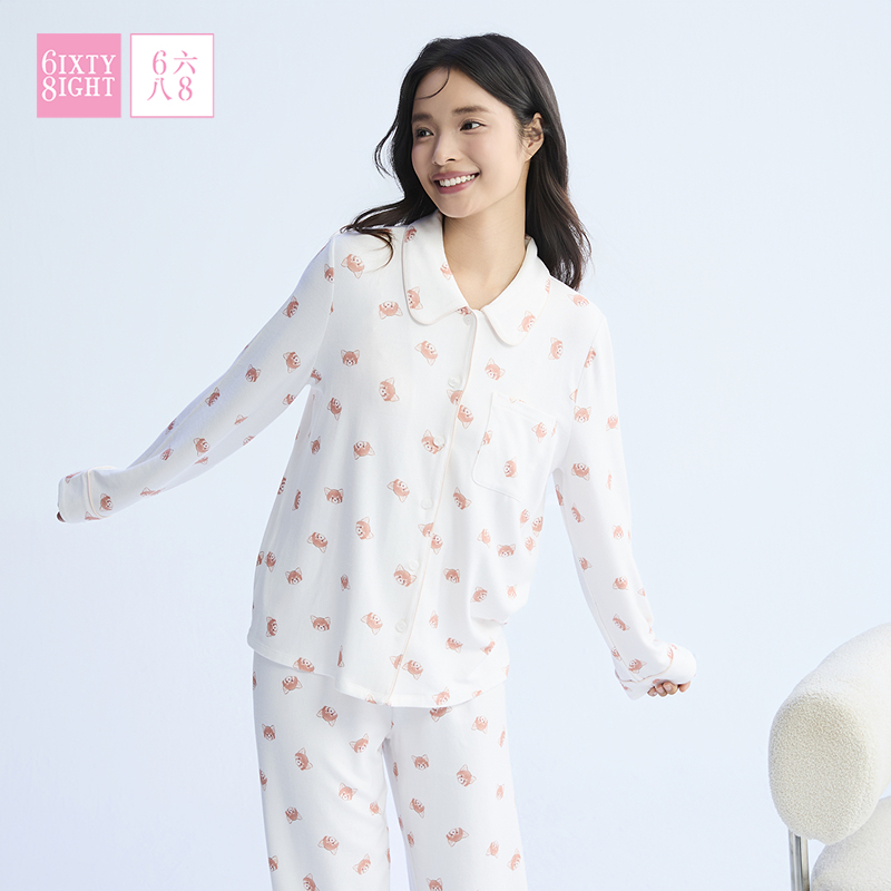 68印花睡衣家居服套装