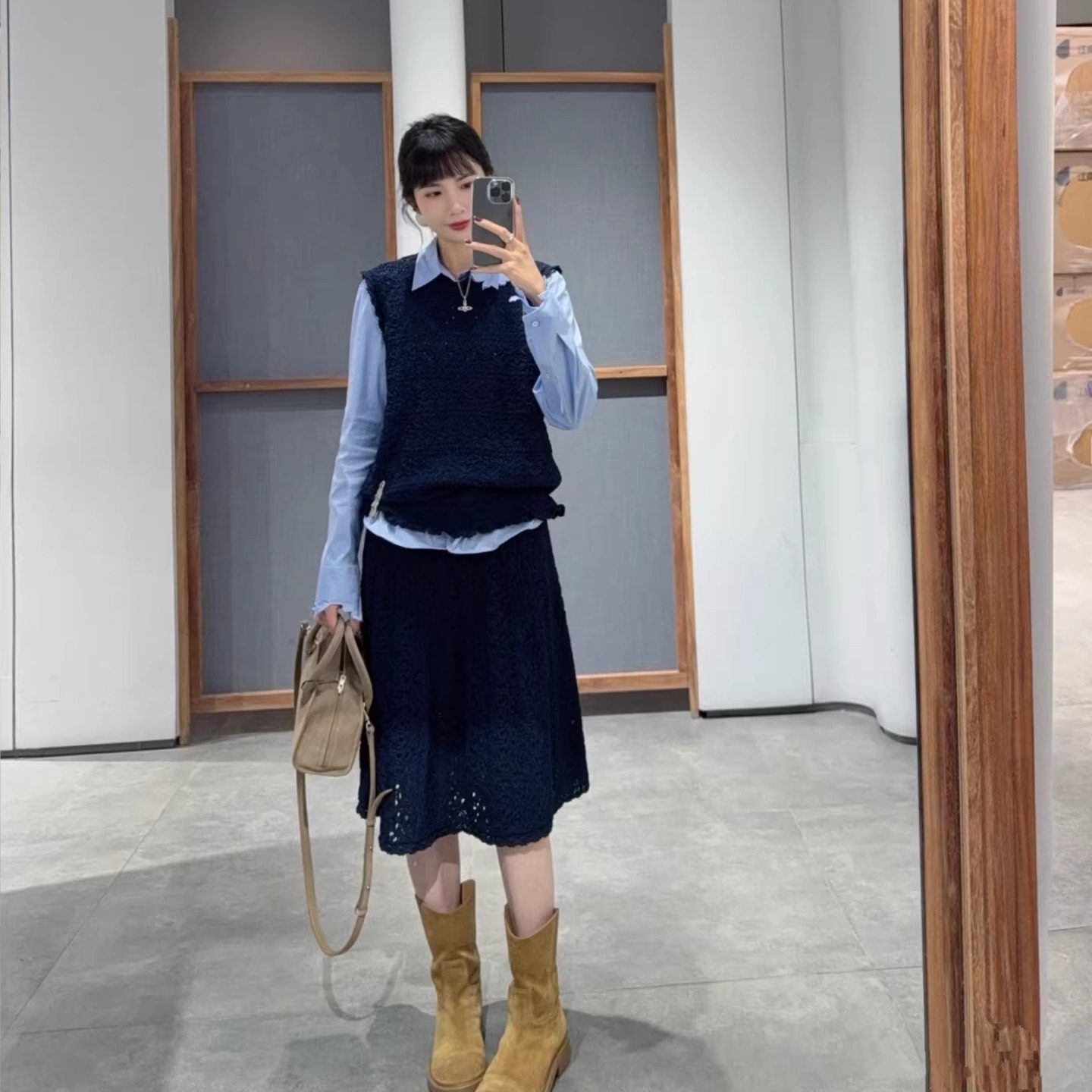 现货 原厂品质 26春新品编织马甲腰裙A型半身裙套装搭配 弹力纱,女装/女士精品,毛针织衫,淘宝优惠券,粉丝福利购,淘宝优惠卷