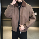 呢子夹克羽绒服毛线双领可脱卸羽绒衣6016-25320P350控699，男装夹克，钱塘大厦6016