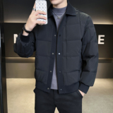 模特图豆腐块格子羽绒服简约内搭外穿羽绒衣拼接6016-25111P265，男装羽绒服，钱塘大厦6016