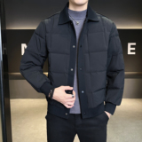 模特图豆腐块格子羽绒服简约内搭外穿羽绒衣拼接6016-25111P265，男装羽绒服，钱塘大厦6016