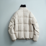 豆腐块格子羽绒服外穿羽绒衣风民族冬装米色6016-25118P400，男装民族服装，钱塘大厦6016
