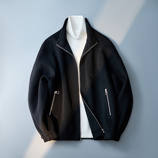 羊毛6016 立领可翻领毛呢大衣 5822P315控688 拉链夹克 韩版