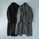 长款西装领毛呢外套羊毛风衣麻灰色冬装6016-58103P520控998，男装西服套装，钱塘大厦6016