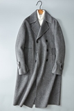 休闲毛呢外套简约西装领长款呢子风衣外套灰色钱塘6016-2033p485，男装西服套装，钱塘大厦6016