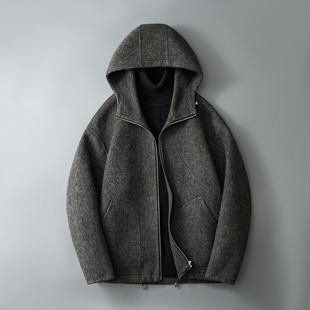 休闲拉链上衣钱塘6016 男士 8403p355控588 连帽夹克 2025秋冬爆款