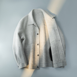 渐变秋冬男士短款翻领休闲毛呢外套夹克钱塘6016-Y809P355控598，男装夹克，钱塘大厦6016