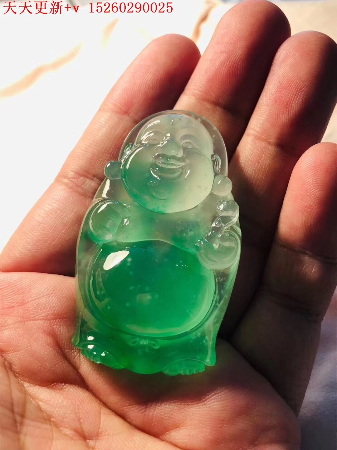 帝王绿翡翠吊坠缅甸天然a货冰种满色阳绿佛公站佛高档老坑正阳绿