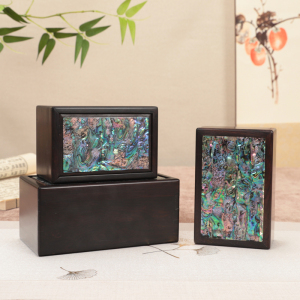 实木收纳盒珠宝金条玉器紫光檀嵌螺钿收藏吊坠印章饰品红木首饰盒