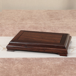 红木工艺品茶具摆件底座实木置物架长方形奇石头花盆佛像盆景底座