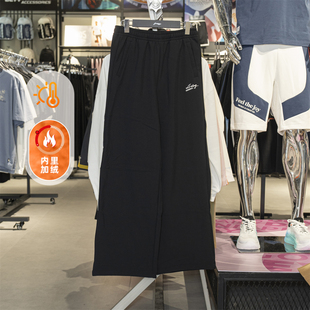 加绒保暖直筒百搭保暖宽松裤 新款 AYKV950 女2025冬季 李宁加绒卫裤