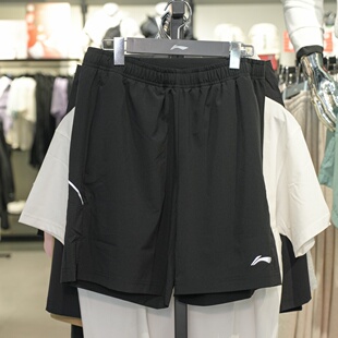 李宁跑步系列运动短裤 款 透气舒适百搭休闲短裤 AKSW117 男2026夏季