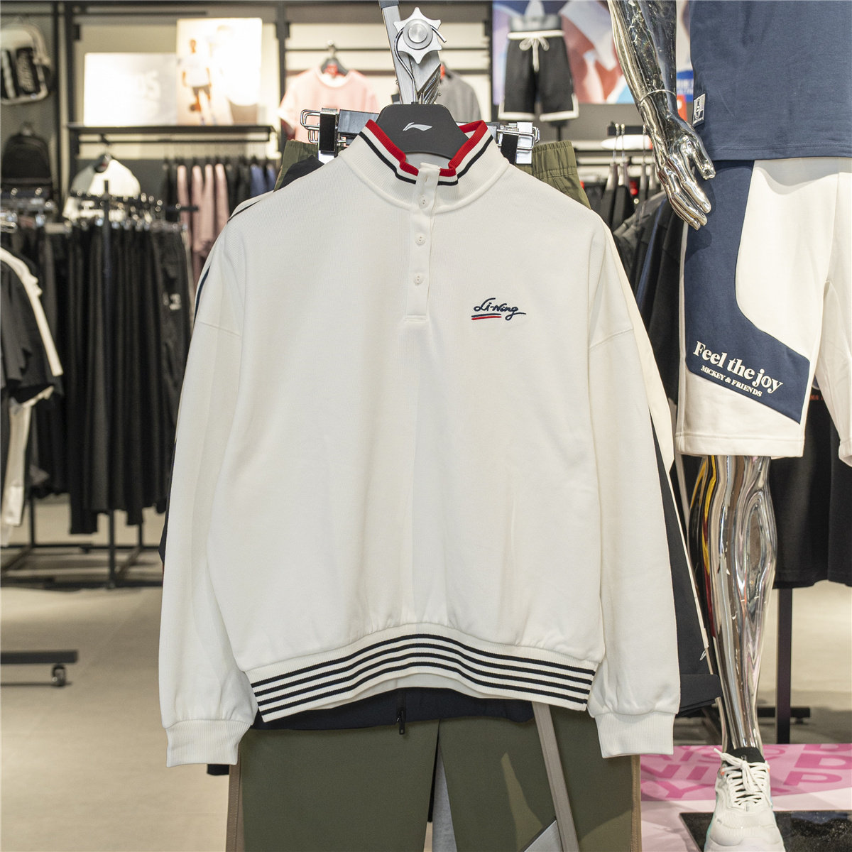 李宁运动卫衣女2025冬季款时尚休闲无帽百搭灵感套头上衣AWDV984,运动服/休闲服装,运动卫衣/套头衫,淘宝优惠券,粉丝福利购,淘宝优惠卷