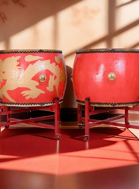 正宗椿木黄牛皮大鼓牛皮鼓成人龙鼓国鼓儿童舞狮演出战鼓木质堂鼓