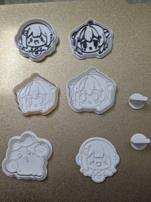 饼干模具定制二次元动漫人物卡通按压式手工烘焙卡通可爱石塑粘土