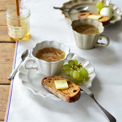 STUDIOM古董风温暖3色花边餐盘