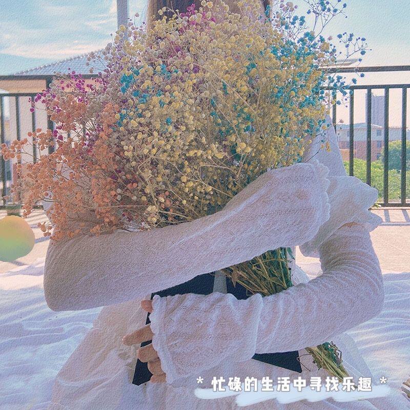 INS FAIRY SUNSCREEN SLEEVE NEW LOOSE BREATHABLE SWEET LACE PURE WHITE OUTDOOR DRIVING ANTI-ULTRAVIOLET JK ARM GUARD