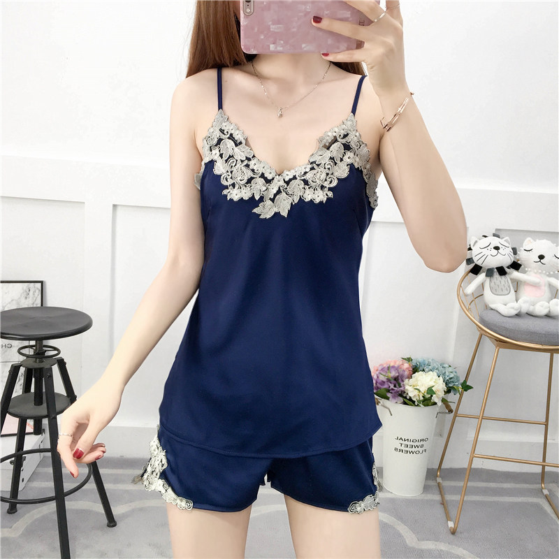 吊带睡衣女士夏季蕾丝性感薄款冰丝绸夏天睡裙女两件套装家居服,女士内衣/男士内衣/家居服,睡衣/家居服套装,淘宝优惠券,粉丝福利购,淘宝优惠卷