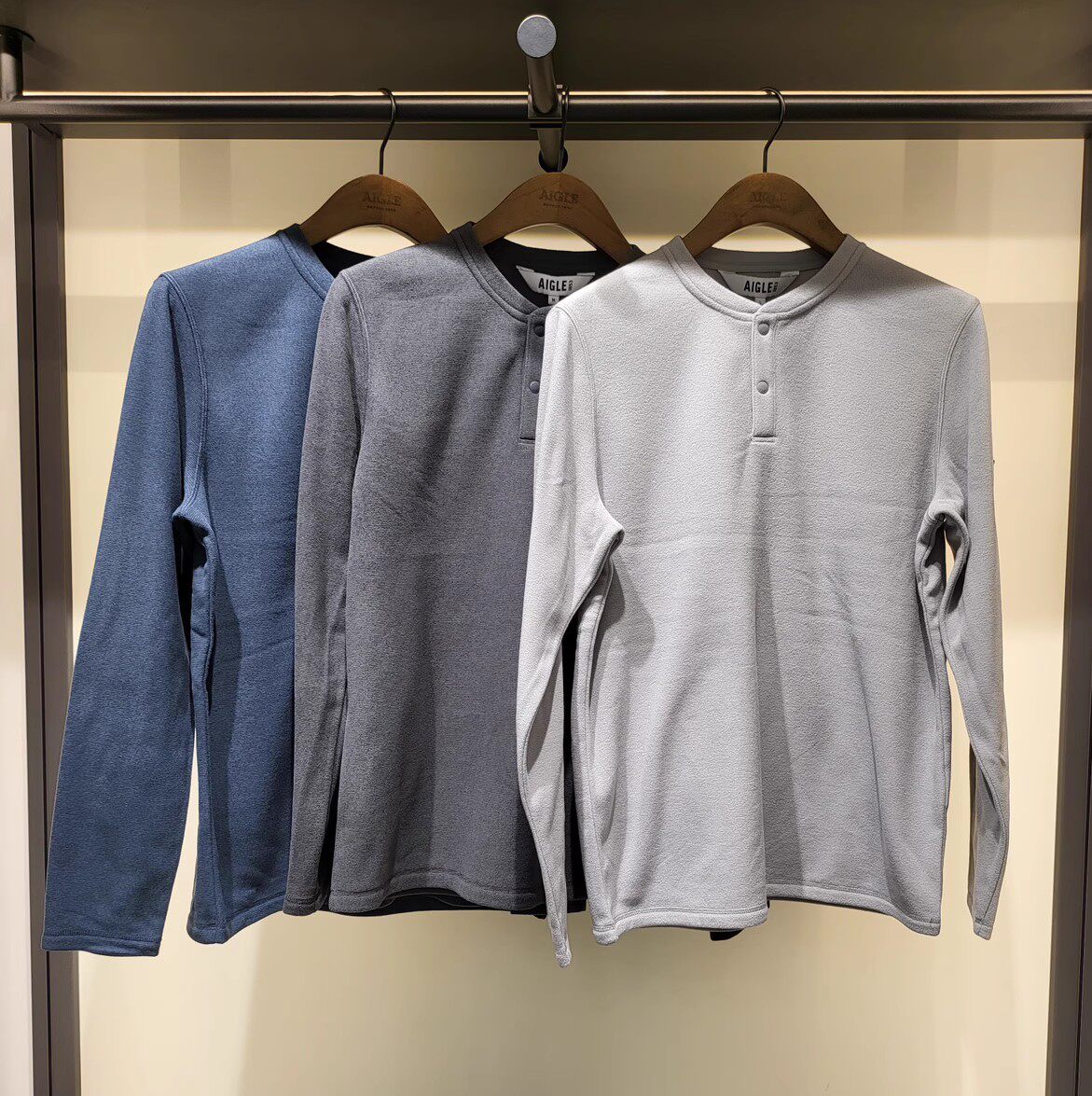 现货商场同款AIGLE艾高2023秋冬新款男士抓绒衣AB316 AB318 AB319