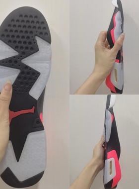 aj6 全明星 黑红配色替换大底球鞋修复维修防滑贴手工更换替换装