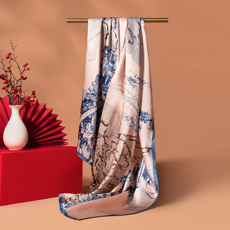 100%真丝丝巾2026新款女送妈妈长辈的生日礼物高端桑蚕丝围巾礼盒