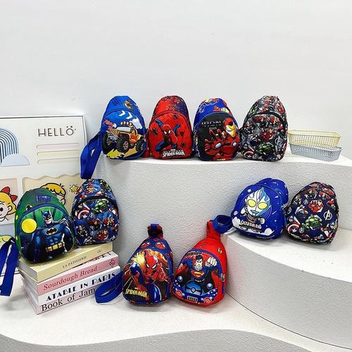 新款卡通小孩包包可爱超轻外出小男孩奥特曼胸包宝宝单肩斜挎小包