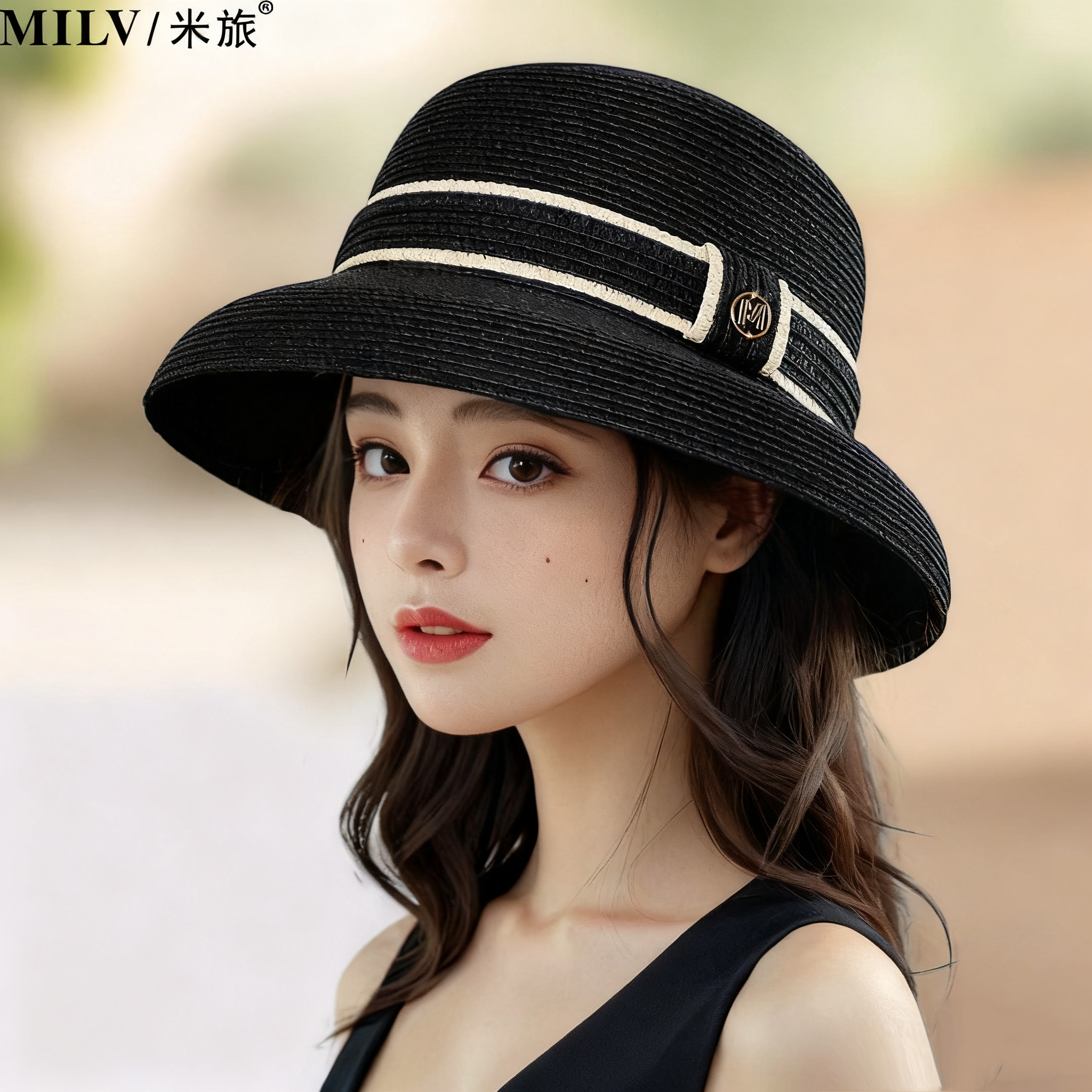 赫本风草帽女夏小香风遮阳帽