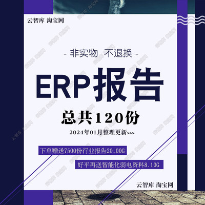 2024更新ERP行业专题研究报告ERP产业链市场发展趋势报告案例素材