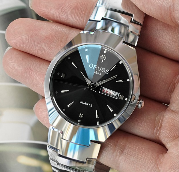 超薄夜光钨钢韩国自动机械石英表