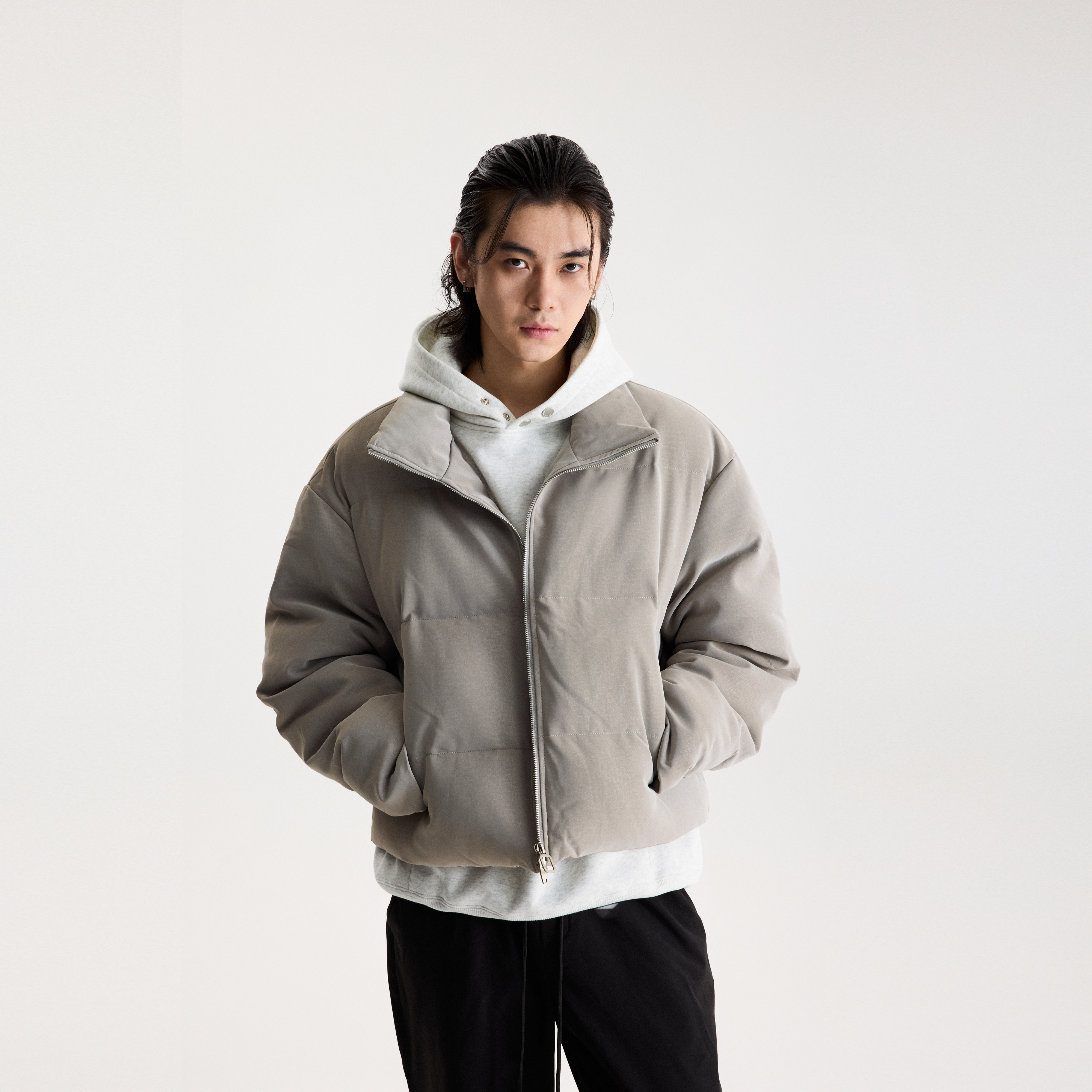 COLDSTONE 美式短款蛇皮纹棉服休闲宽松男女小众棉衣外套情侣潮