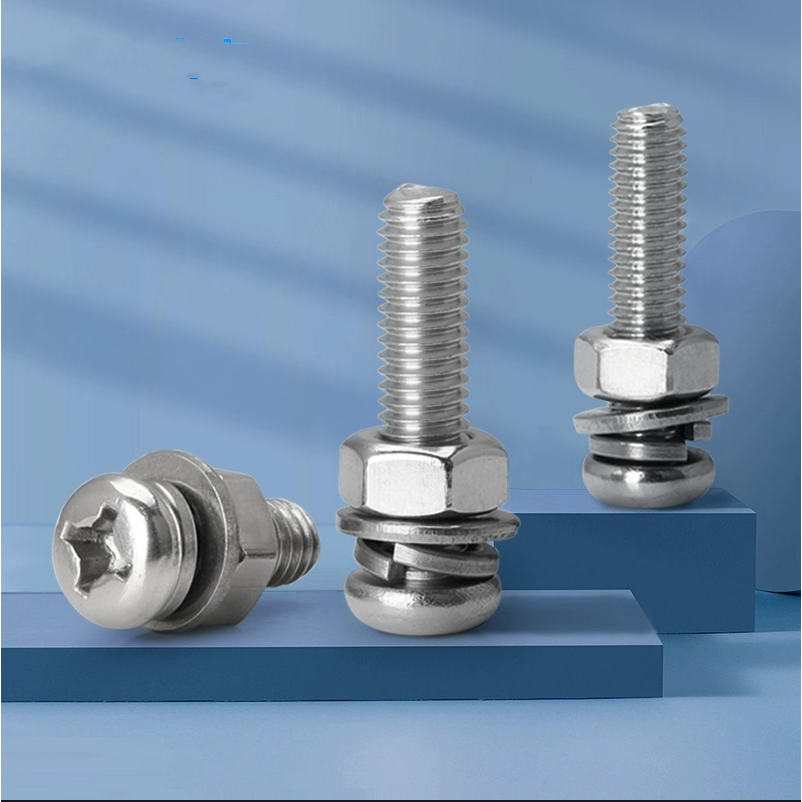 304不锈钢圆头十字平弹垫套装