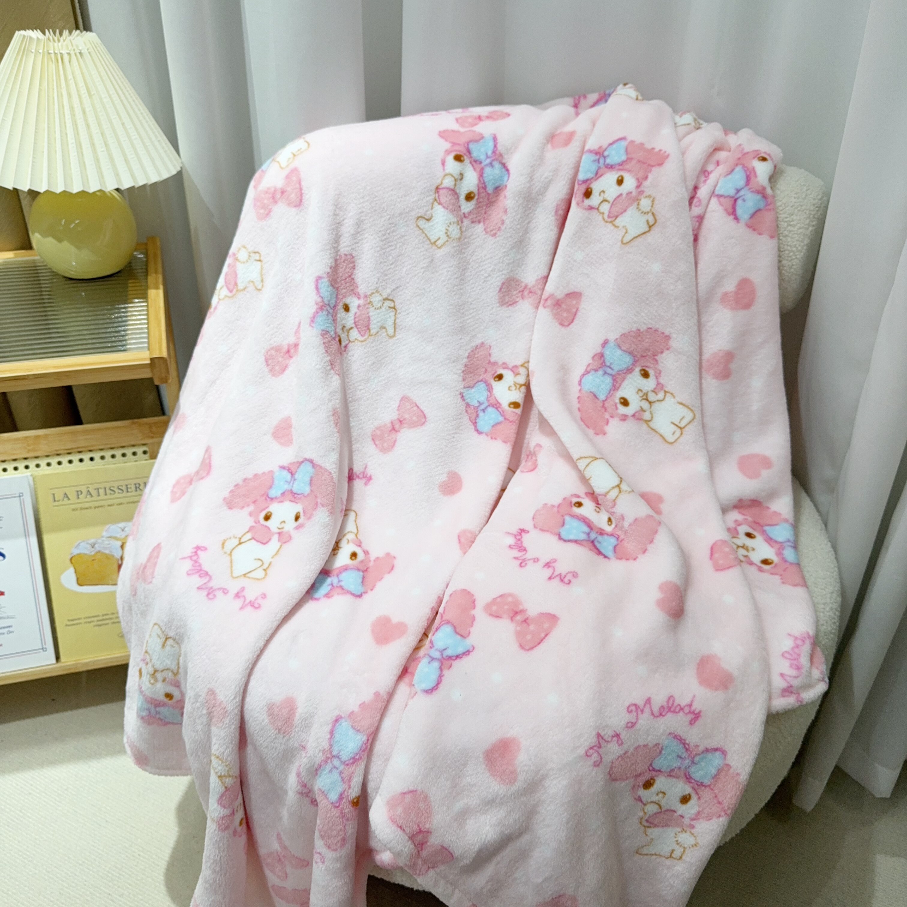 ins卡通便携盖毯多用毛毯午休毯
