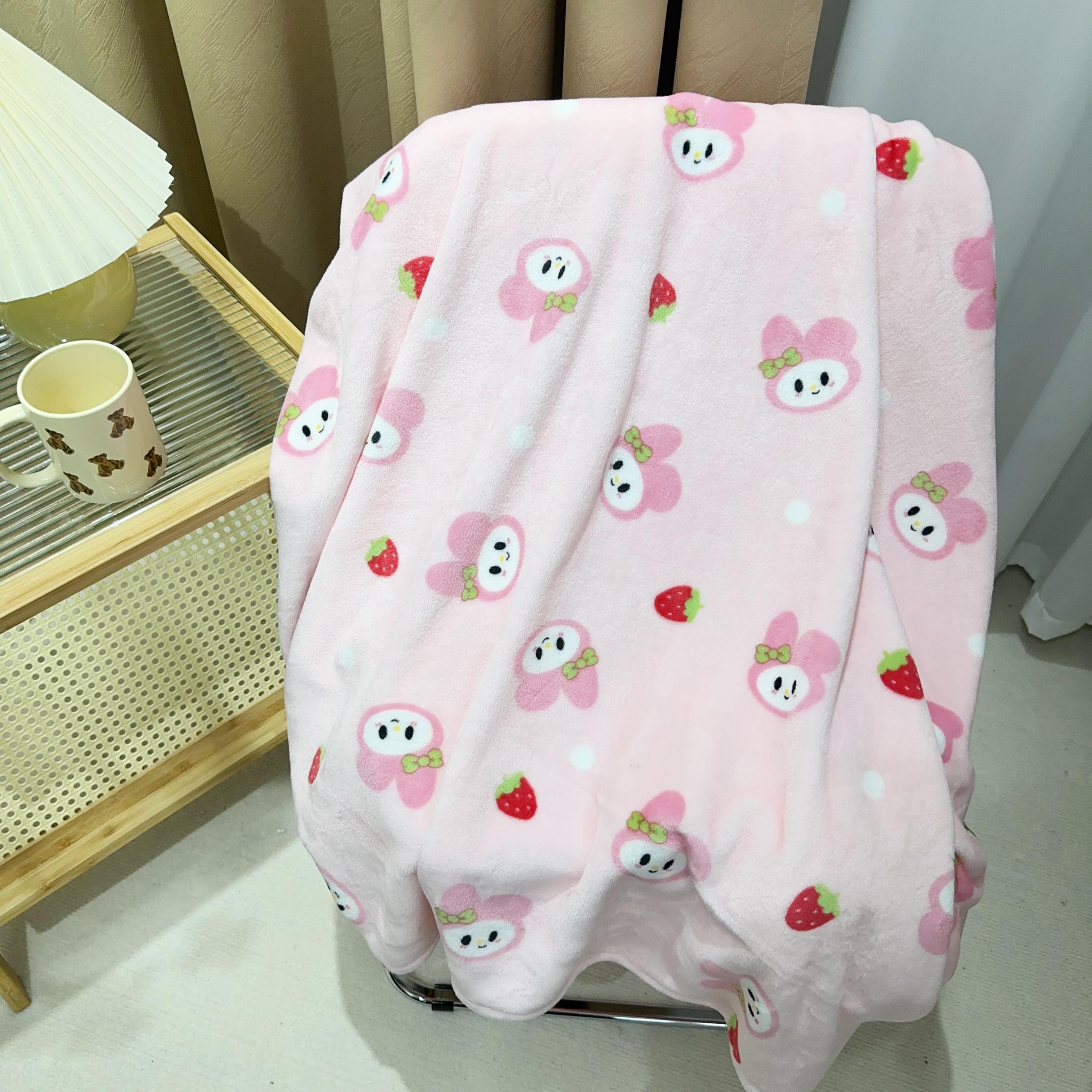 四季通用卡通毛毯少女粉保暖毯子