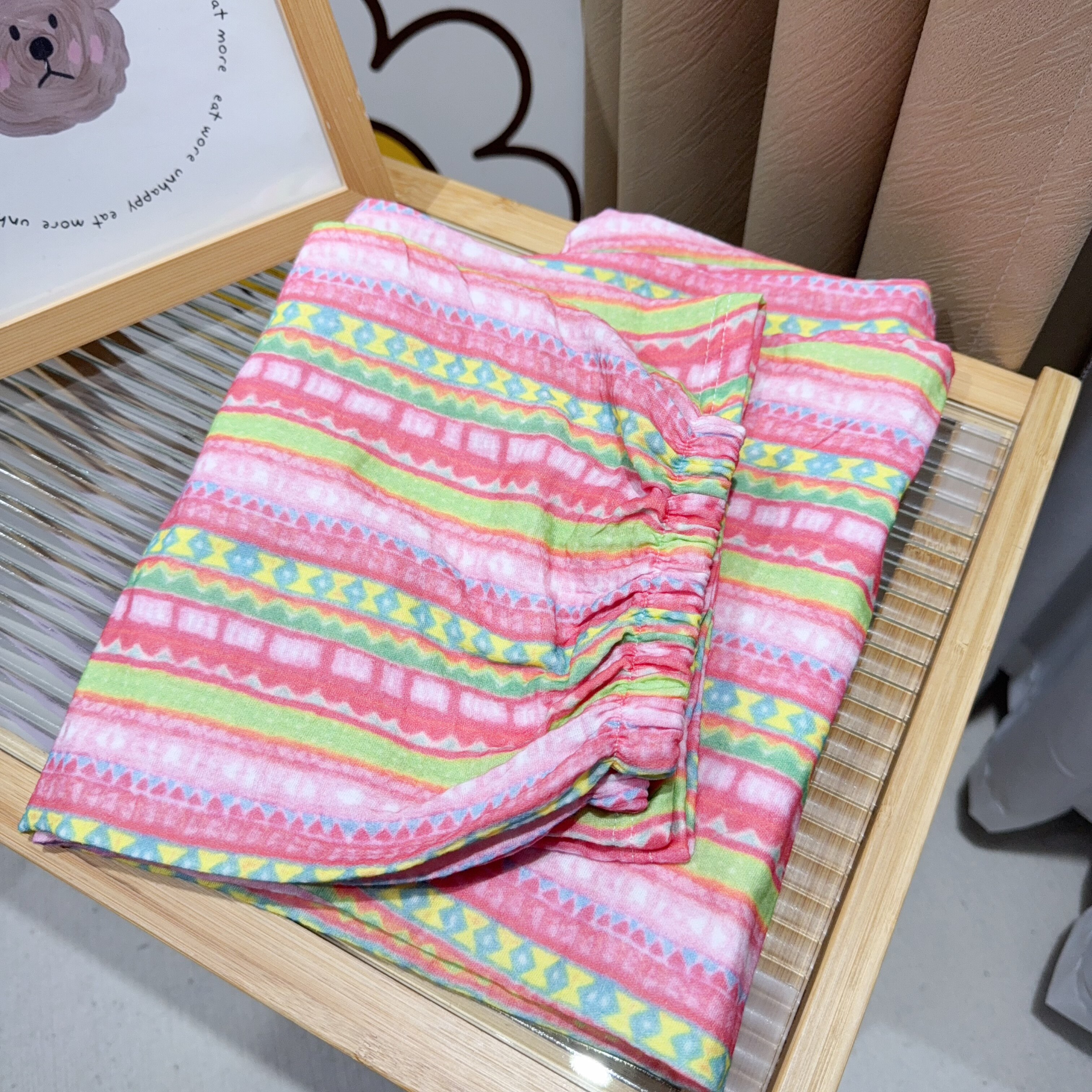 夏季薄款A类棉纱高腰家居裤女