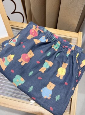 夏季A类婴儿棉双层纱家居裤女
