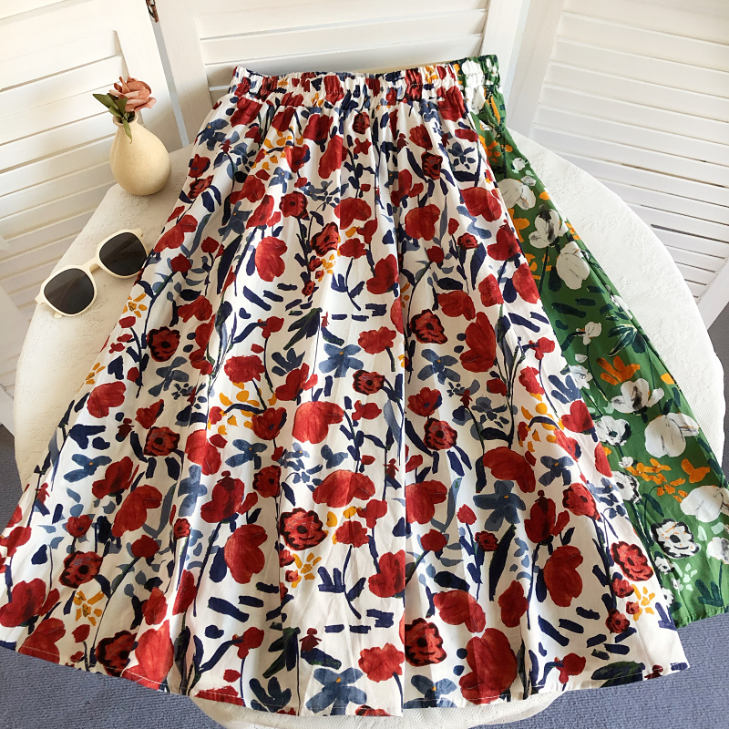 中长裙韩版A字裙半身裙